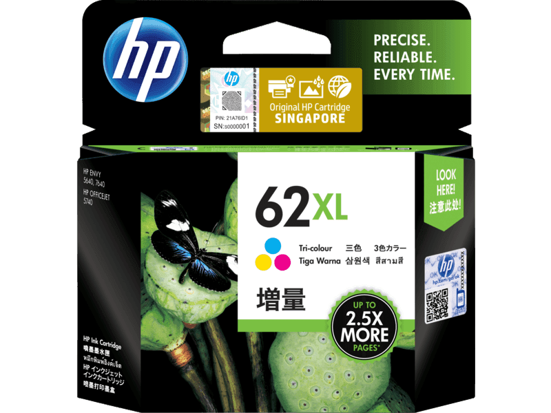 HP 62XL High Yield Tri-color Original Ink Cartridge - Shop HP.com Singapore
