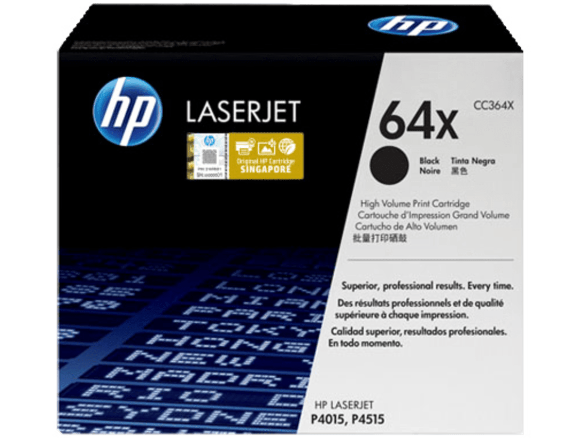 HP 64X High Yield Black Original LaserJet Toner Cartridge (CC364X