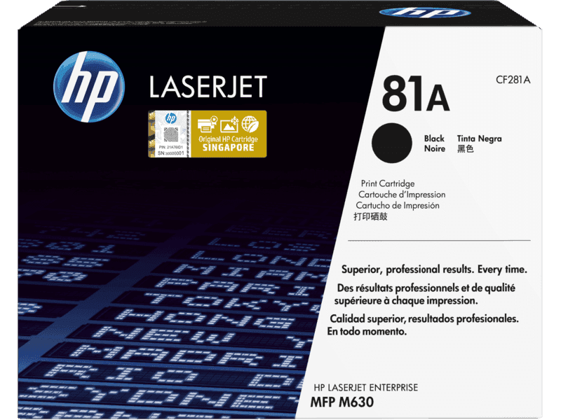HP 81A Black Original LaserJet Toner Cartridge - Shop HP.com Singapore