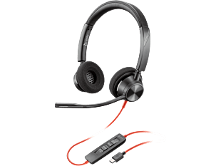 Poly Blackwire 3320 Stereo USB-C Headset +USB-C/A Adapter (8X219AA)