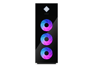 HP OMEN 45L Gaming Desktop GT22-3005d PC - Without Screen - Black, glass side panel, dark chrome logo (BZ8S5PA)