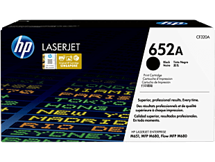 HP 652A Black Original LaserJet Toner Cartridge (CF320A) - Center facing