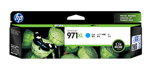 HP 971XL High Yield Cyan Original Ink Cartridge (CN626AA) - Center facing