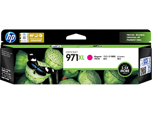 HP 971XL High Yield Magenta Original Ink Cartridge (CN627AA) - Center facing