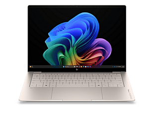 HP OmniBook Ultra 14 inch Laptop Next Gen AI 14-kd0046TU, Sand - 14" - Silk sand aluminum cover and keyboard frame (D6ZA1PA) - Center facing