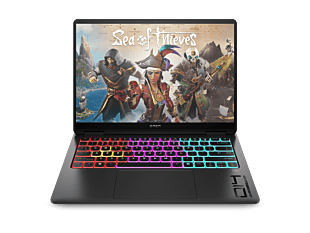OMEN Transcend 14 inch Laptop 14-fb1055TX, Black - 14-inch (35.56 cm) - Shadow black aluminum (DJ6Q0PA) - Center facing