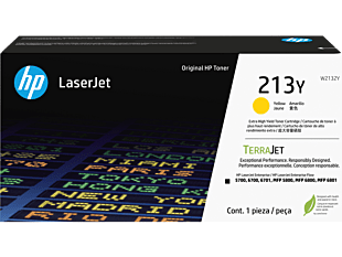 HP 213Y Extra High Yield Yellow Original LaserJet Toner Cartridge (W2132Y) - Center facing