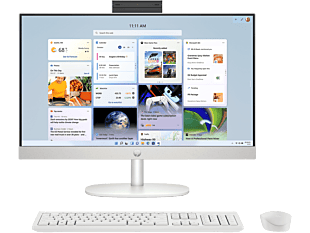 HP 23.8 inch 24-cr0137d All-in-One Desktop PC - 23.8-inch (60.45 cm) - Shell white (B6NU4PA)