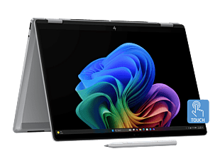 HP OmniBook X Flip Next Gen AI PC Laptop 14 inch 14-fm0064TU, Silver - 14" - Meteor silver (BQ4J6PA)