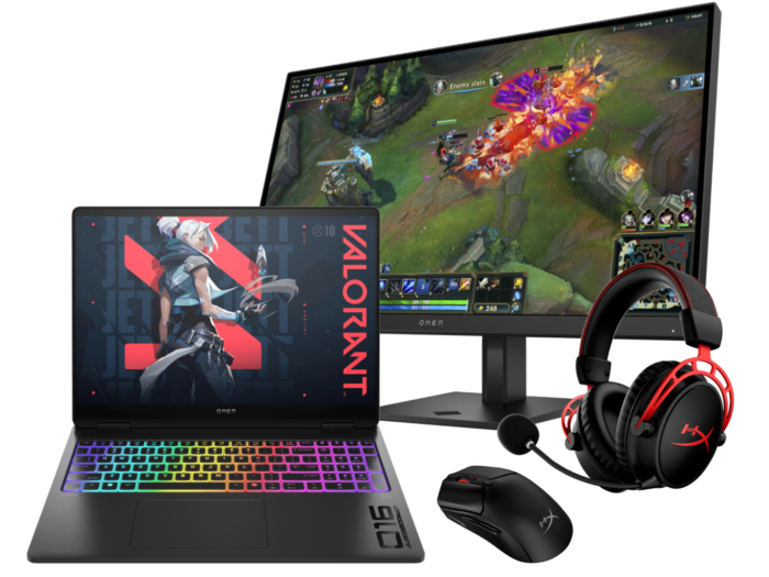 OMEN MAX Gaming Laptop 16 inch 16-ah0096TX, Black + Bundle Worth up to S$767 - 16" - Shadow black aluminum in cover and base, light bar, RGB in keyboard frame, black chrome logo (BG6M8PA-BN1)