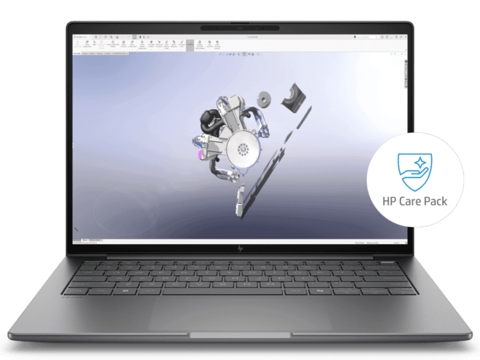 HP ZBook 8 G1i 14 inch Mobile Workstation PC, Silver + HP 3y Premium Onsite w/Telemetry Mobile Workstation - 14-inch (35.56 cm) - Silver (C1KR8PT-BN)