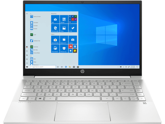 HP Pavilion 14 inch Laptop 14-dv0064TU, Silver - 14" - Ceramic white (2R2H1PA)