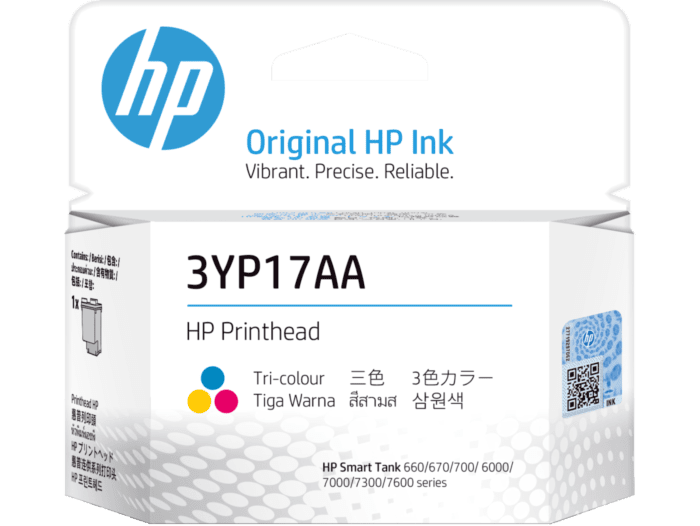 HP 3YP17AE Tri-Color Printhead (3YP17AA) - Center facing