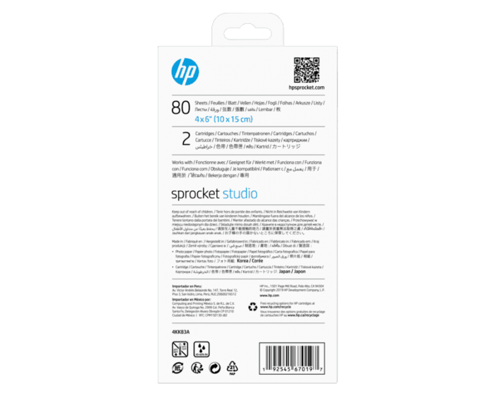 3MP72A Personalize \u0026 Print Water-Resistant 4x6 Pictures HP Sprocket Studio  Photo Printer