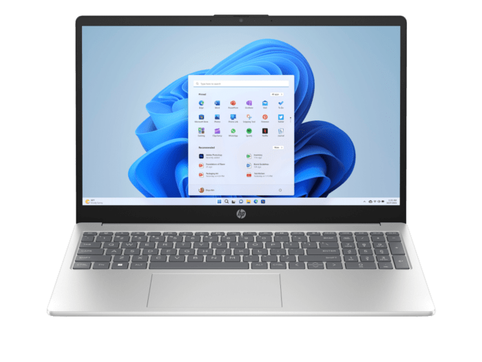 HP Laptop 15.6 inch 15-fd0357TU, Silver - 15.6-inch (39.62 cm) - Silver (B0CB7PA) - Center facing
