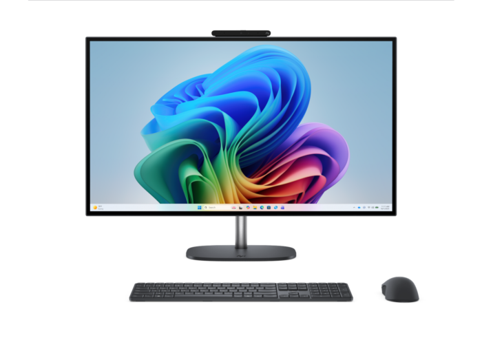 HP OmniStudio X All-in-One Desktop Next Gen AI 27-cx0006d PC + HP 720 Multi-Device Rechargeable Wireless Keyboard and Mouse Combo + HP Series 3 Pro 23.8 inch FHD Monitor  - 27-inch (68.58 cm) - Eclipse gray (D71HLPA-BN)