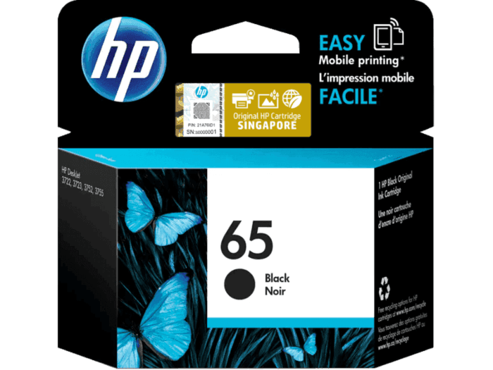 Hp 65 Black Original Ink Cartridge Hp Store Singapore