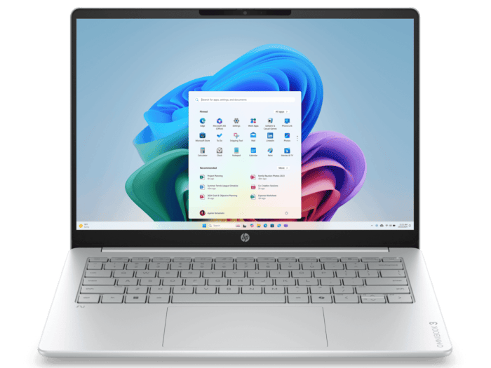 HP OmniBook 3 14 inch Laptop Next Gen AI 14-hs0030TU, Silver + HP Series 3 Pro 23.8 inch FHD Monitor  - 14" - Glacier silver cover and keyboard frame, canvas gray base (D6ZB6PA-BN)