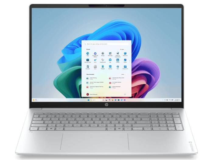 HP OmniBook 3 16 inch Laptop Next Gen AI 16-bs0044TU, Silver + HP Series 3 Pro 23.8 inch FHD Monitor  - 16" - Glacier silver cover and keyboard frame, canvas gray base (D6ZC7PA-BN)