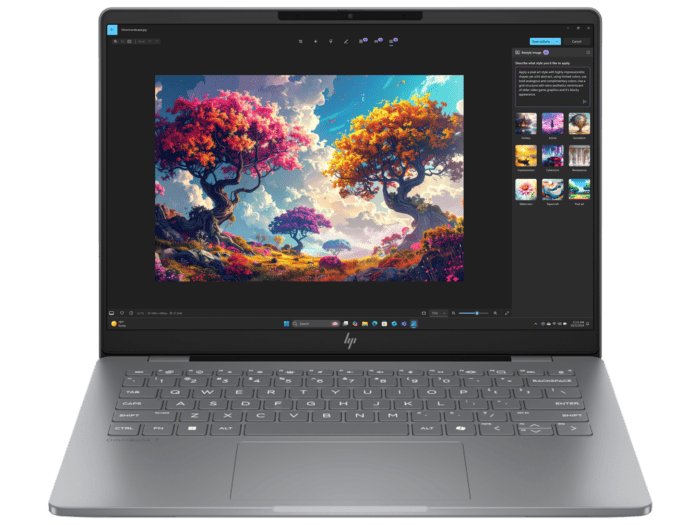 HP OmniBook 7 14 inch Laptop Next Gen AI 14-hg0036TU, Silver + HP 720 Multi-Device Rechargeable Wireless Keyboard and Mouse Combo + HP Series 3 Pro 23.8 inch FHD Monitor  - 14" - Meteor silver aluminum (D6ZA9PA-BN)