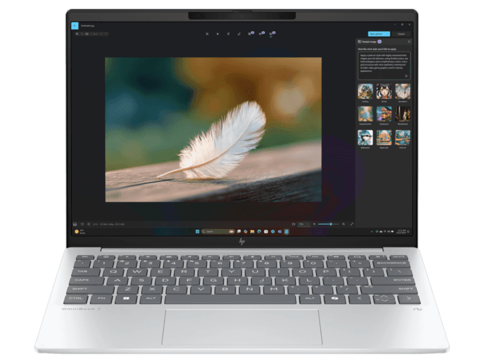 HP OmniBook 7 Aero Next Gen AI PC 13.3 inch Laptop 13-bg1073AU, Silver - 13.3-inch (33.78 cm) - Glacier silver (BQ4J2PA)