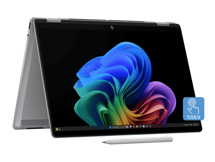 HP OmniBook X Flip Next Gen AI PC Laptop 14 inch 14-fm0064TU, Silver - 14" - Meteor silver (BQ4J6PA)