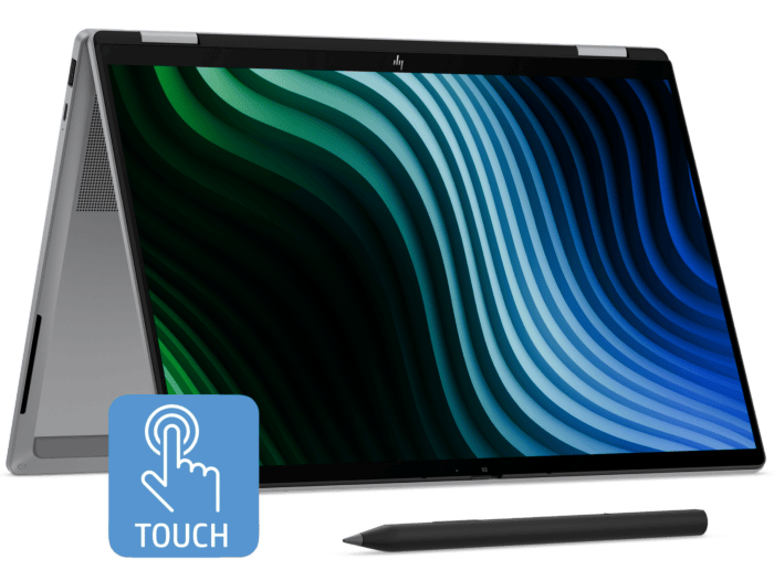 HP OmniBook X Flip 2-in-1 14 inch Laptop Next Gen AI 14-kb0097TU, Silver - 14" - Meteor silver aluminum (DQ6W4PA)