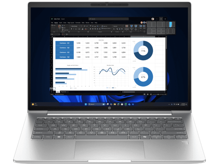 HP ProBook 4 G1i 14 inch Notebook AI PC, Silver + HP 3y Premium+ Onsite w/Telemetry Notebook - 14-inch (35.56 cm) - Silver (BP6D7PT-BN)