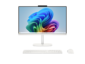 HP OmniStudio All-in-One Desktop Next Gen AI 24-cy0007d PC - 23.8-inch (60.45 cm) - Cotton white (D71HKPA)