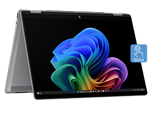 HP OmniBook X Flip Next Gen AI PC 14 inch Laptop 14-fk0041AU, Silver - 14" - Meteor silver aluminum (BA4C9PA)