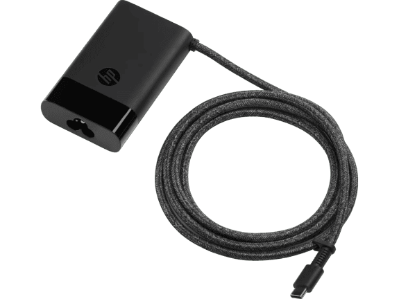 HP 65W GaN USB-C charger for portable laptop power